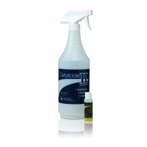 Cetylcide-II Hard Surface Disinfectant Trial Size - 1/2 oz concentrate includes Quart Spray Bottle